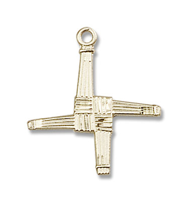 St. Brigid Cross Medal - 14K Solid Gold