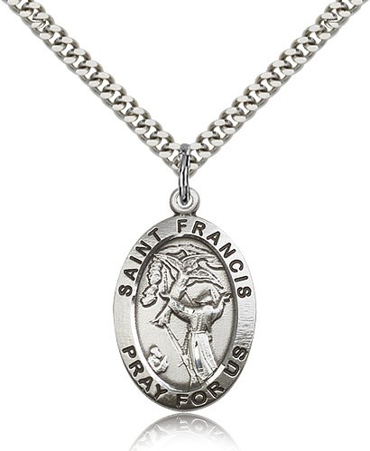 St. Francis of Assisi Medal - Sterling Silver