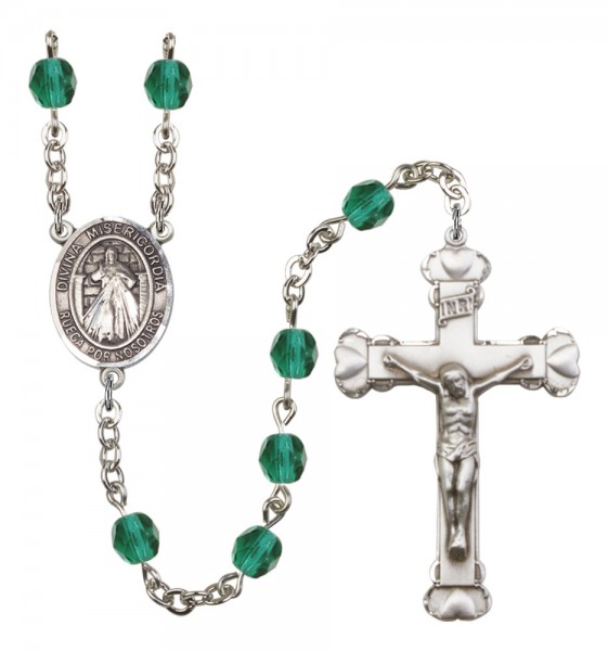 Women's Divina Misericordia Birthstone Rosary - Zircon