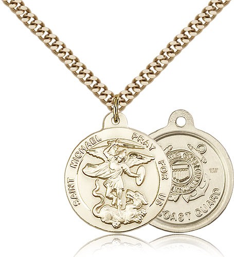 St. Michael the Archangel Coast Guard Medal - 14KT Gold Filled
