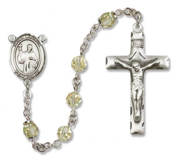 St. Maurus Rosary  Heirloom Squared Crucifix - Jonquil