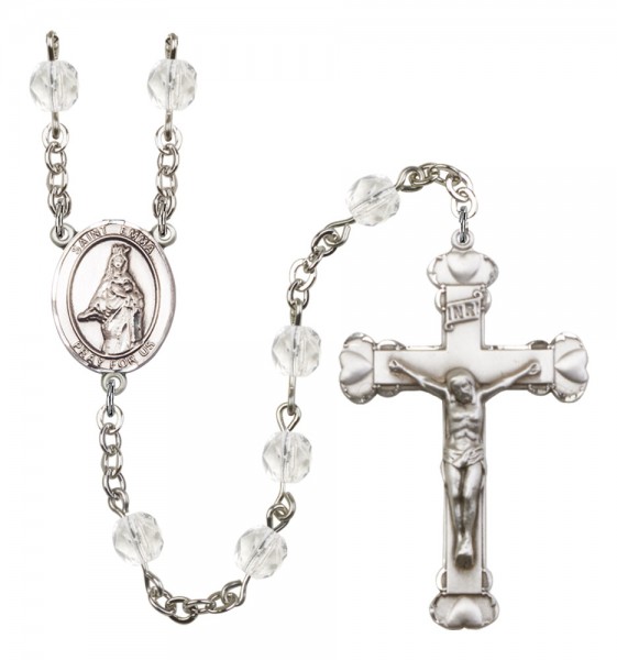 Women's St. Emma Uffing Birthstone Rosary - Crystal