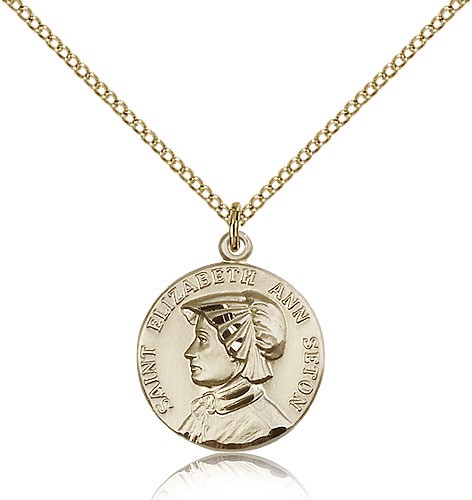 St. Elizabeth Ann Seton Medal - 14KT Gold Filled