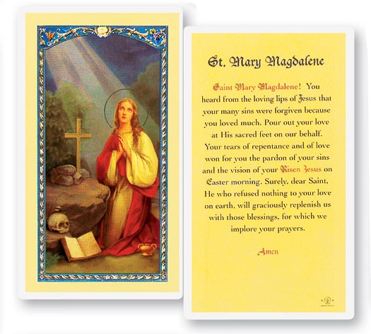 Prayer To Mary Magdalene Laminated Prayer Card - 25 Cards Per Pack .80 per card