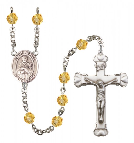 Women's St. Fidelis Birthstone Rosary - Topaz
