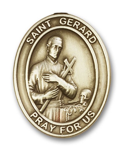 St. Gerard Visor Clip - Antique Gold