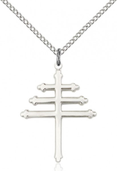 Maronite Cross Pendant - Sterling Silver