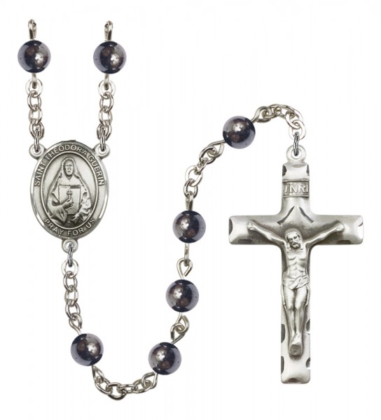 Men's St. Theodora Silver Plated Rosary - Gray