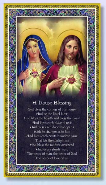 House Blessing Italian Prayer Plaque - Multi-Color