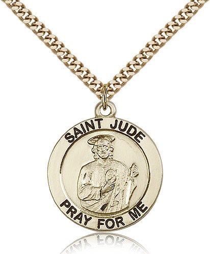 Men's Saint Jude Medal - 14KT Gold Filled