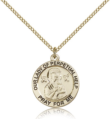 Our Lady of Perpetual Help Medal - 14KT Gold Filled