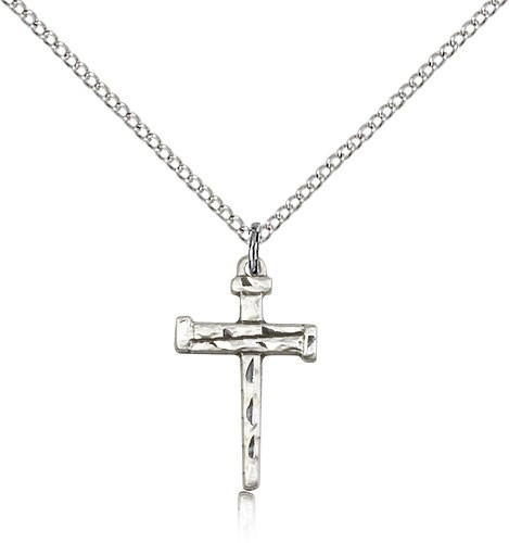 Nail Cross Medal - Sterling Silver