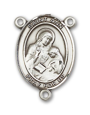 St. Ann Rosary Centerpiece Sterling Silver or Pewter - Sterling Silver