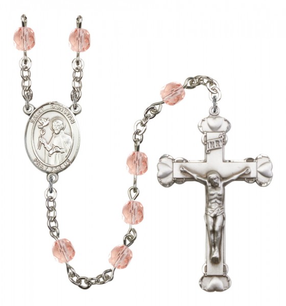 Women's St. Dunstan Birthstone Rosary - Pink
