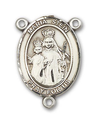 Maria Stein Rosary Centerpiece Sterling Silver or Pewter - Sterling Silver
