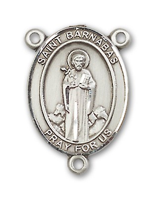 St. Barnabas Rosary Centerpiece Sterling Silver or Pewter - Sterling Silver