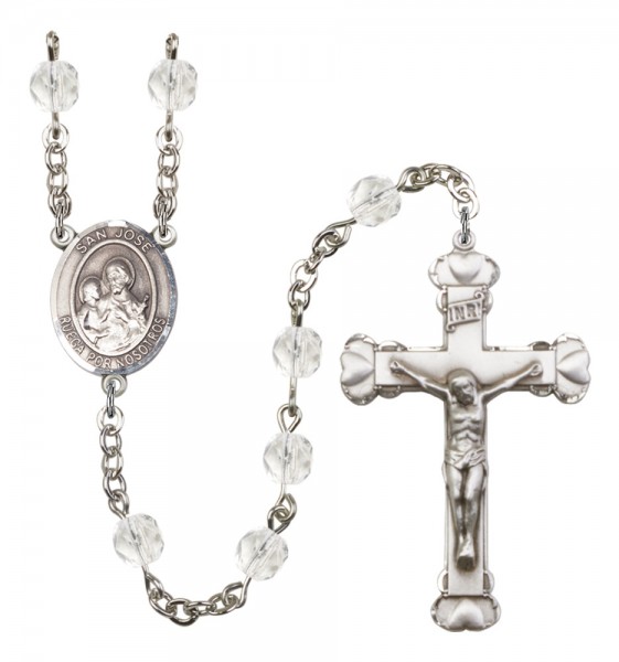 Women's San Jose Birthstone Rosary - Crystal