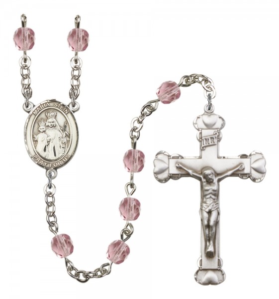 Women's Maria Stein Birthstone Rosary - Light Amethyst