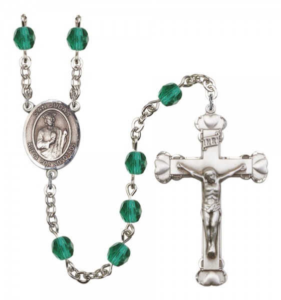 Women's San Judas Birthstone Rosary - Zircon