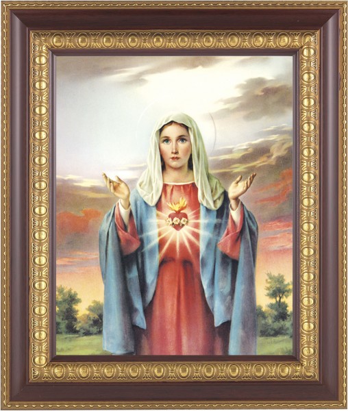 Immaculate Heart of Mary 8x10 Framed Print Under Glass - #126 Frame