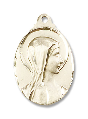 Sorrowful Mother Pendant - 14K Solid Gold