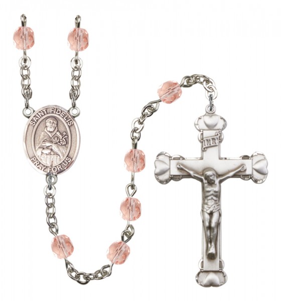 Women's St. Fidelis Birthstone Rosary - Pink