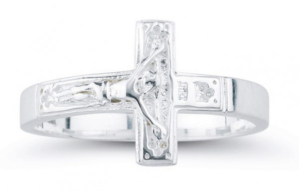 Women's Crucifix Ring Sterling Silver - Sterling Silver