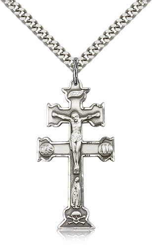 Caravaca Crucifix Pendant - Sterling Silver