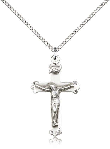 Women's Divine Fancy Crucifix Pendant - Sterling Silver