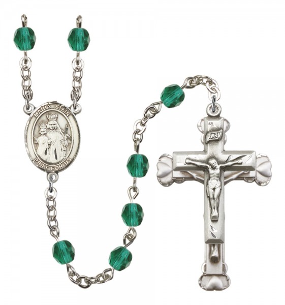 Women's Maria Stein Birthstone Rosary - Zircon