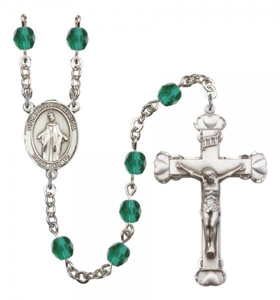 Women's Our Lady of Africa Birthstone Rosary - Zircon
