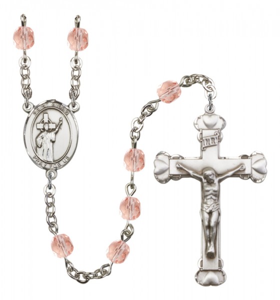 Women's St. Aidan of Lindesfarne Birthstone Rosary - Pink
