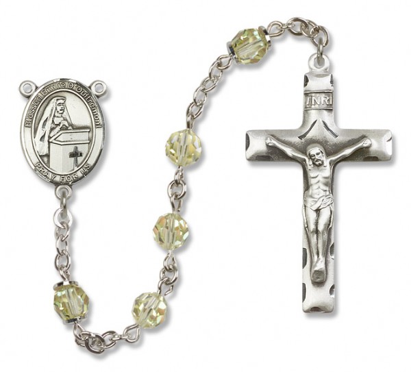 Emilee Doultremont Sterling Silver Heirloom Rosary Squared Crucifix - Zircon