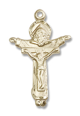 Trinity Crucifix - 14K Solid Gold