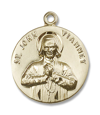 St. John Vianney Medal - 14K Solid Gold