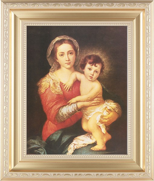 Madonna and Toddler Jesus 8x10 Framed Print Under Glass - #138 Frame