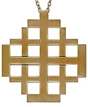Jerusalem Pectoral Cross Pendant - Bronze