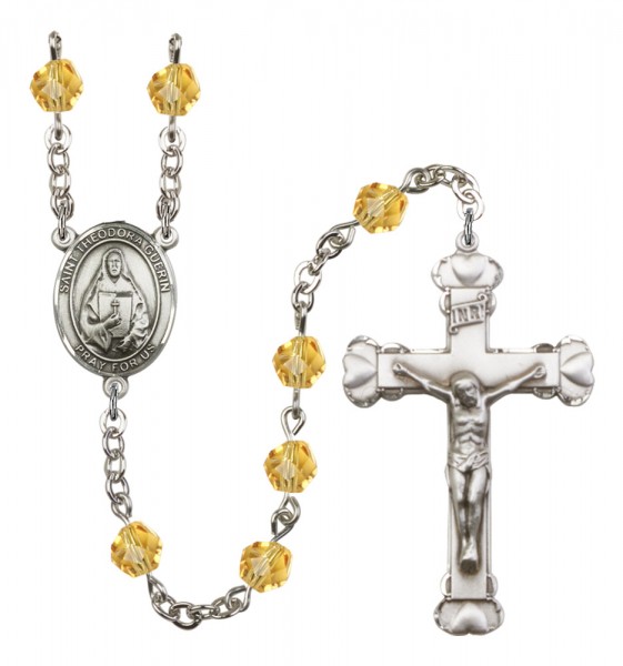 Women's St. Theodora Birthstone Rosary - Topaz