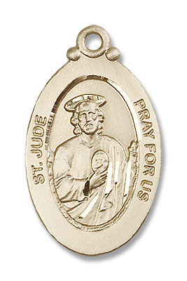 Men's Saint Jude Medal - 14K Solid Gold