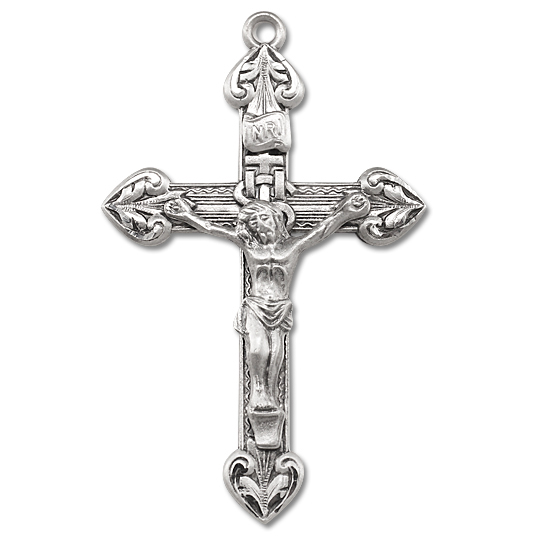 Traditional Sterling Silver Rosary Crucifix - Sterling Silver