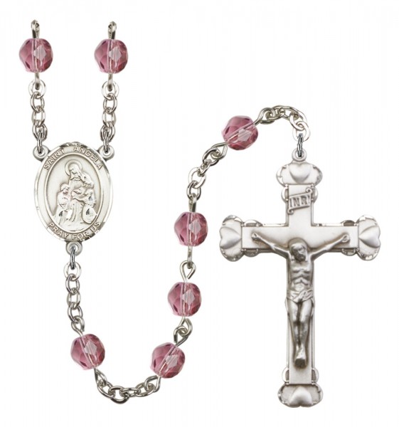 Women's St. Angela Merici Birthstone Rosary - Amethyst