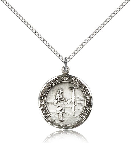 Women's Saint Kateri Medal - Sterling Silver