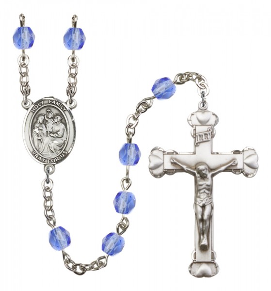 Women's Holy Family Birthstone Rosary - Sapphire