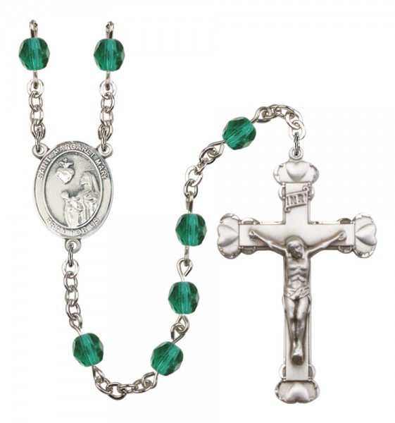 Women's St. Margaret Mary Alacoque Birthstone Rosary - Zircon