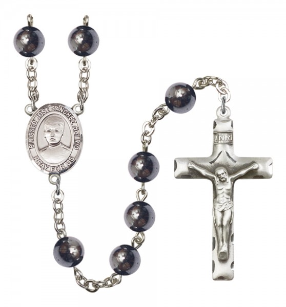 Men's Blessed Jose Canchez del Rio Silver Plated Rosary - Silver