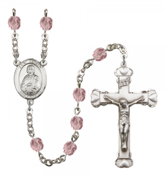 Women's St. Gerald Birthstone Rosary - Light Amethyst