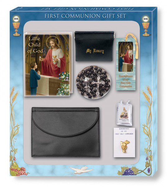Deluxe First Communion Gift Set - Boy - Black