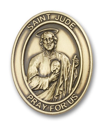 St. Jude Visor Clip - Antique Gold