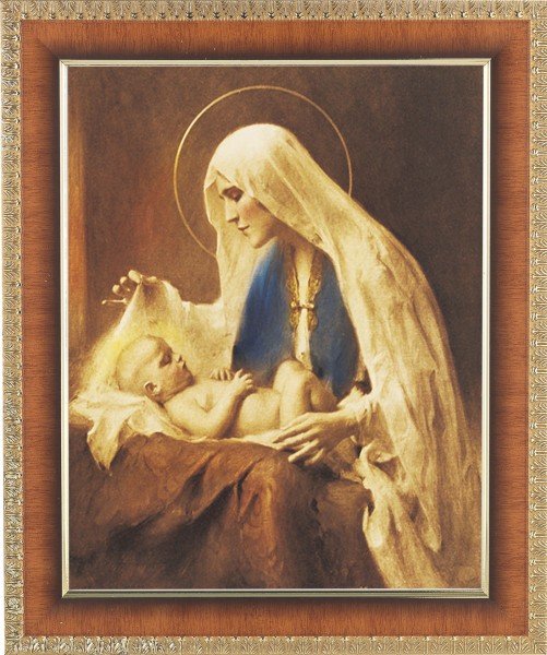 Madonna Adoring the Christ Child 8x10 Framed Print Under Glass - #122 Frame
