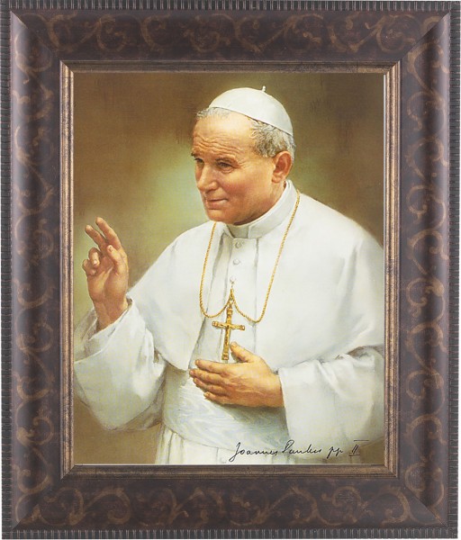 Pope John Paul II Framed Print - #124 Frame